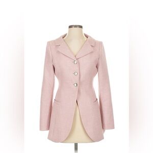 ASM Anna Women's Pink Tailored Button Front Blazer Jacket